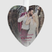 婚約した結婚対初めてのクリスマス オーナメント (正面)