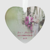 婚約した結婚対初めてのクリスマス オーナメント (裏面)