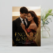 婚約した&ホリメリーデーフォトカード 箔シーズンカード (立ち正面)