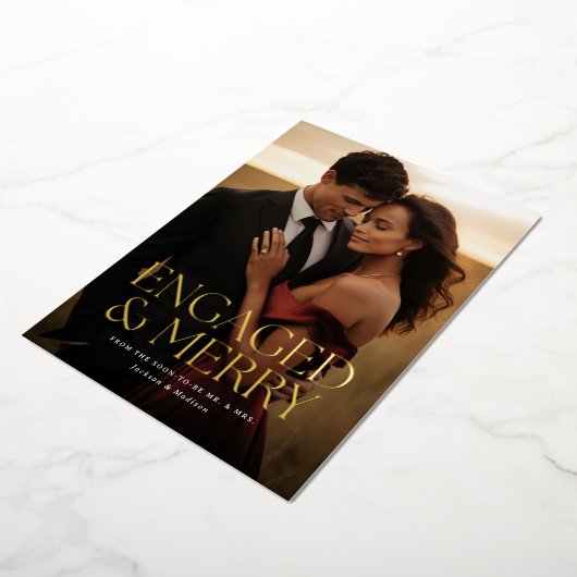 婚約した&ホリメリーデーフォトカード 箔シーズンカード (回転した状態)