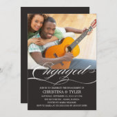 婚約した! |婚約パーティ招待状 招待状 (正面/裏面)