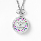 婚約した!結婚カウントダウン！姓を追加！日付！ 腕時計 (正面)