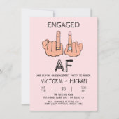 婚約したAFおもしろい婚約パーティ 招待状 (正面)