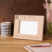 婚約とニューライウィズ愛結婚とリングや輪 レーザー彫刻フレーム (左)