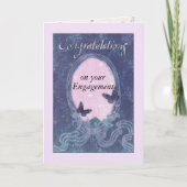 婚約のおめでとうの絶妙で夢みるようなアートワーク カード (正面)