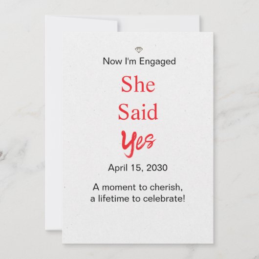 婚約のお知らせ ウェディング セーブザデート (正面)