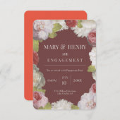 婚約のお知らせ 招待状 (正面/裏面)