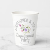 婚約のお祝いパーティー 紙コップ (裏面)
