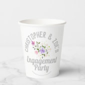 婚約のお祝いパーティー 紙コップ (正面)
