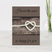 ""婚約のお祝い" カード (正面)