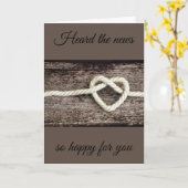 ""婚約のお祝い" カード (黄色い花)