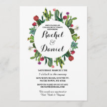 婚約のサボテンのフェスタのサボテンのカップルの招待