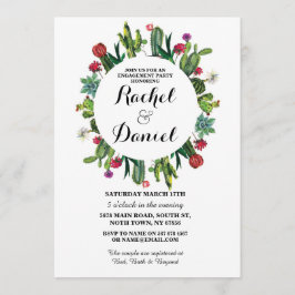 婚約のサボテンのフェスタのサボテンのカップルの招待 招待状