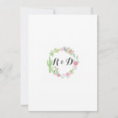 婚約のサボテンのフェスタのサボテンのカップルの招待 招待状 (裏面)