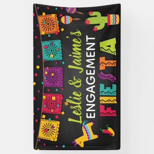 婚約のフェスタの旗 横断幕 (縦)