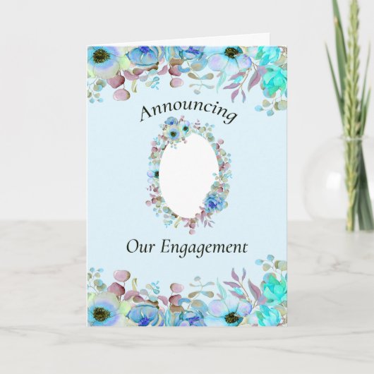 婚約の告知、写真の追加 案内状 (正面)