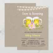 婚約の愛が育まれているお誘い 招待状 (正面/裏面)