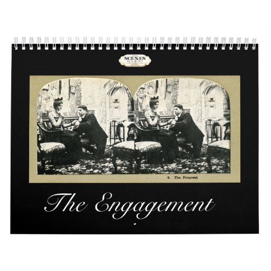 婚約の物語のヴィンテージStereoviews カレンダー (カバー)