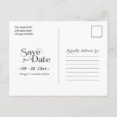 婚約の発表と写真の日付の保存 ポストカード (裏面)