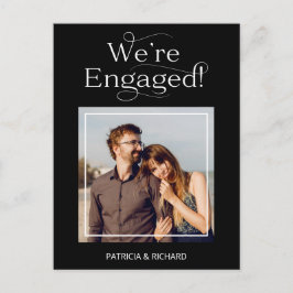 婚約の発表と写真の日付の保存 ポストカード