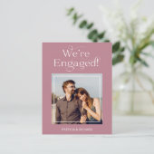 婚約の発表と写真の日付の保存 ポストカード (スタンド正面)