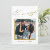 婚約の発表と写真の日付の保存 案内状 (スタンド正面)