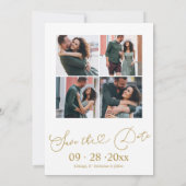 婚約の発表と写真の日付の保存 案内状 (裏面)