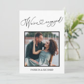 婚約の発表と写真の日付の保存 案内状 (スタンド正面)