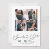 婚約の発表と写真の日付の保存 案内状 (裏面)