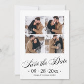 婚約の発表と写真の日付の保存 案内状 (裏面)