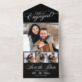 婚約の発表と日付の保存 オールインワン招待状 (内側)