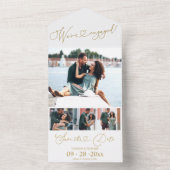 婚約の発表と日付の保存 オールインワン招待状 (内側)