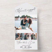 婚約の発表と日付の保存 オールインワン招待状 (内側)