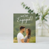 婚約の発表と日付の保存 ポストカード (スタンド正面)