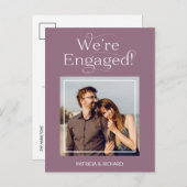 婚約の発表と日付の写真の保存 ポストカード (正面/裏面)