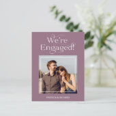 婚約の発表と日付の写真の保存 ポストカード (スタンド正面)