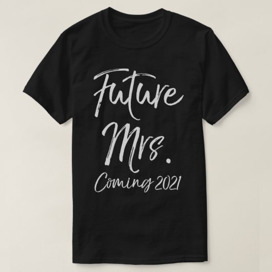 婚約の贈り物のための女性の婚約者の未来のミセス。 Tシャツ (デザイン正面)