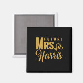 婚約の贈り物Women Bride Future Mrs. Harris マグネット (正面/裏面)