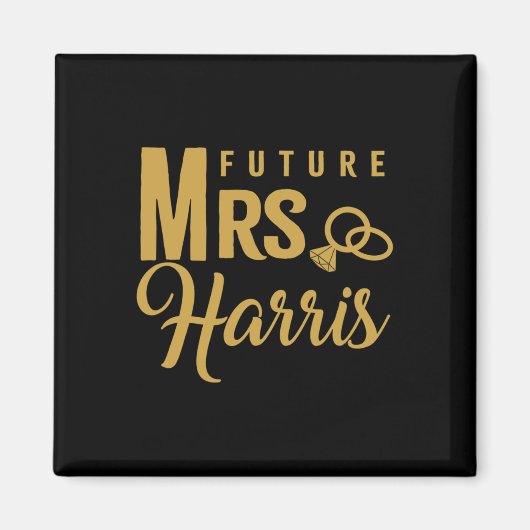 婚約の贈り物Women Bride Future Mrs. Harris マグネット (正面)