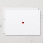 婚約の赤いハートを結婚するイスラム教のイスラム教のヴィンテージ 招待状 (裏面)