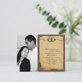 婚約を結婚する素朴な国の蹄鉄 招待状 (スタンド正面)