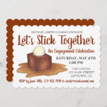 婚約ウェディングパーティスティッキートフィープリン