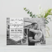 婚約エレガントの発表 招待状 (スタンド正面)