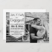 婚約エレガントの発表 招待状 (正面/裏面)