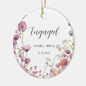 婚約オーナメント、婚約したオーナメント、ブライダル セラミックオーナメント (左)