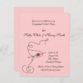 婚約カクテルパーティの招待状 招待状 (正面/裏面)