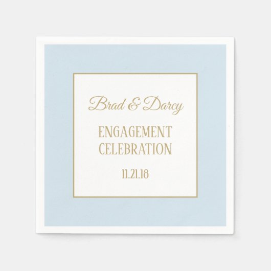 婚約カスタムお祝いナプキン スタンダードカクテルナプキン (正面)