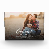 婚約カップル結婚写真のエレガントシンプル フォトブロック (正面)