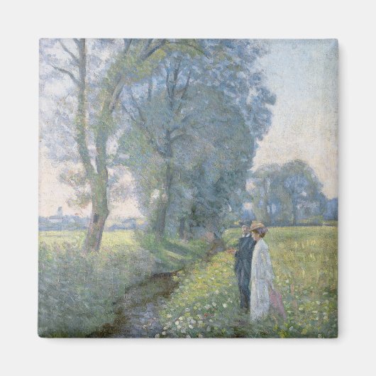 婚約カップル（結婚と婚姻）(婚約) マグネット (正面)