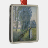 婚約カップル（結婚と婚姻）(婚約) メタルオーナメント (右)